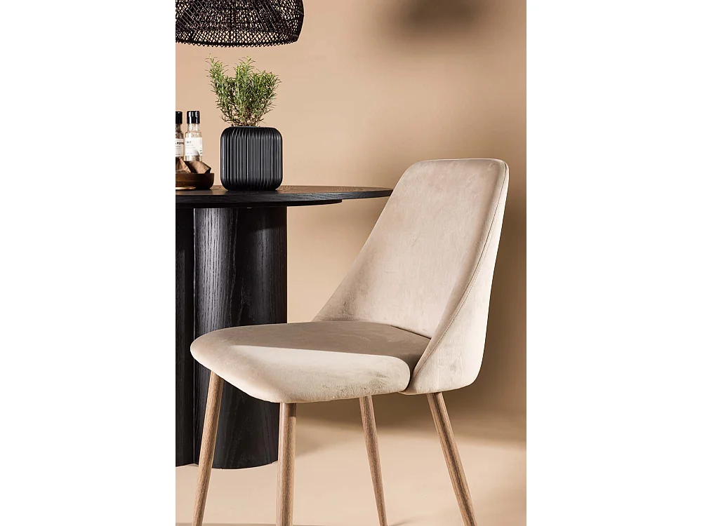 Night chaise de salle à manger marron, noyer décor