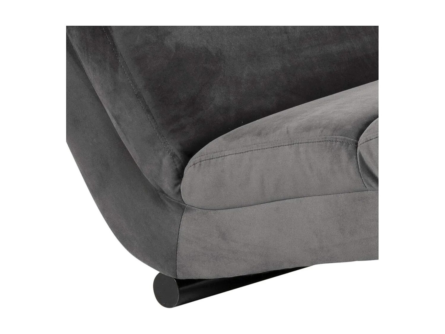 Slinky Chaiselong Velour grau.