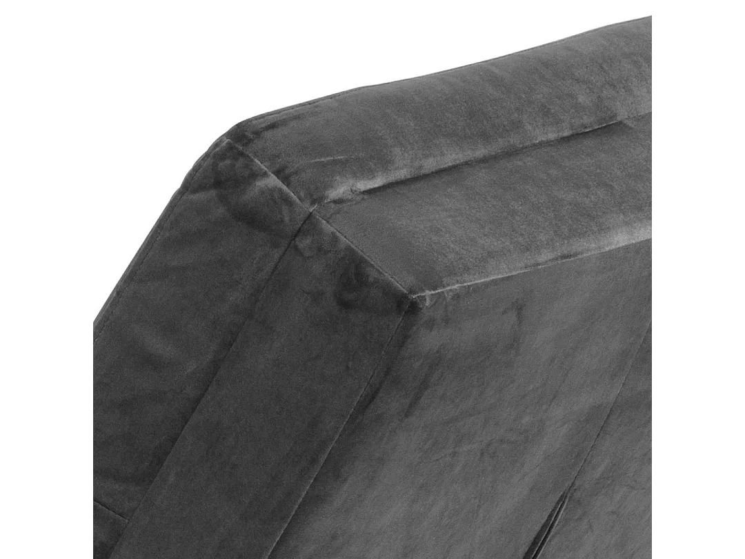 Slinky chaise longue velours gris.