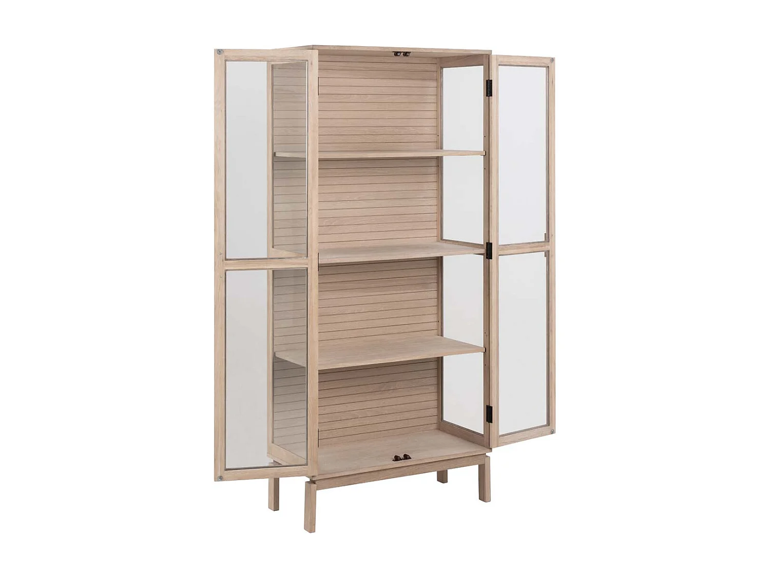 Linley Vitrinenschrank 2 Glastüren Eichenfurnier.