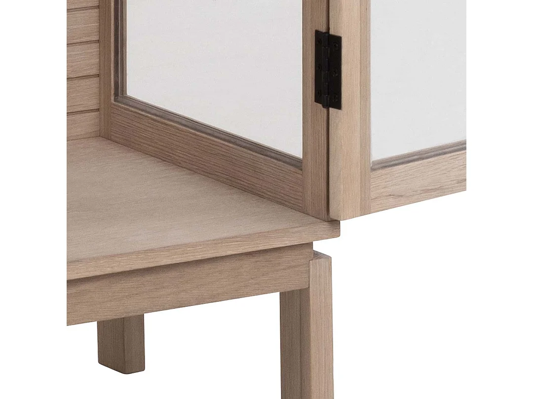 Linley Vitrinenschrank 2 Glastüren Eichenfurnier.