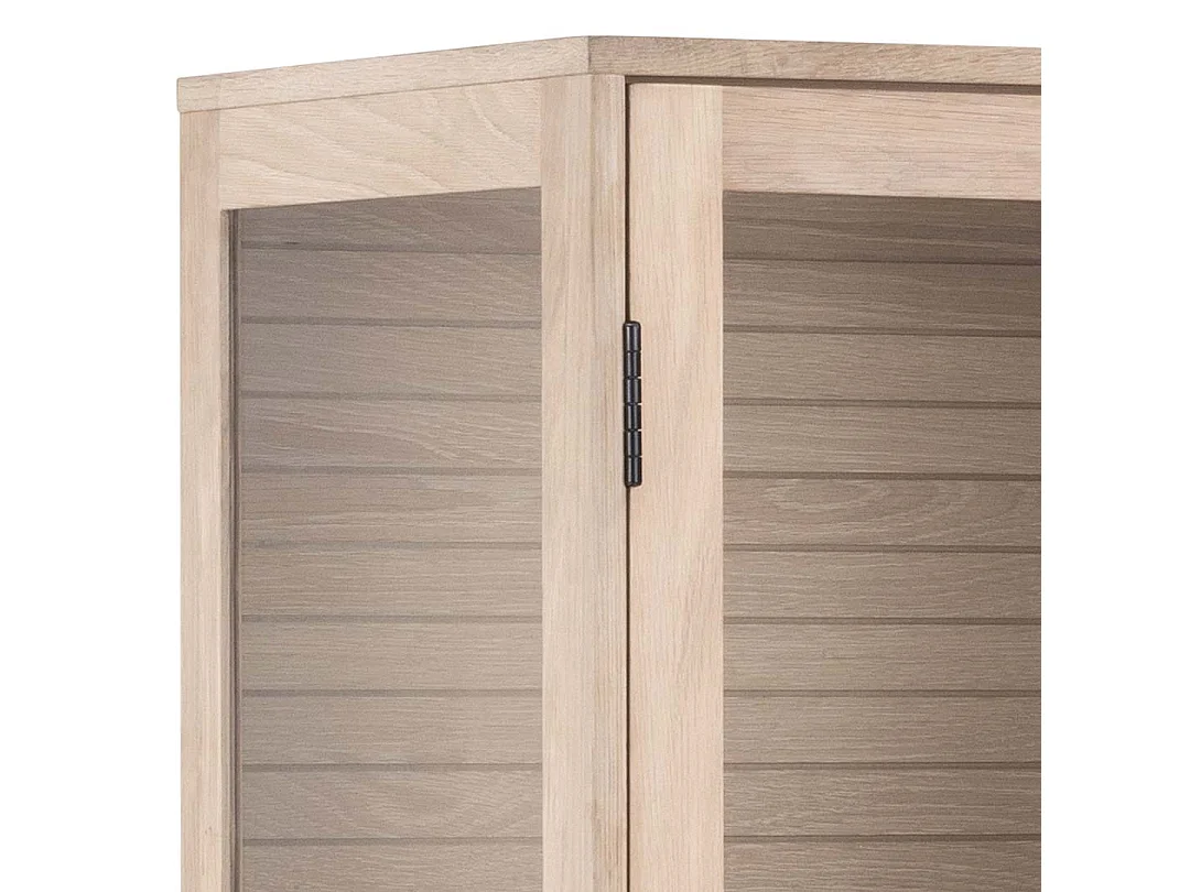 Linley Vitrinenschrank 2 Glastüren Eichenfurnier.