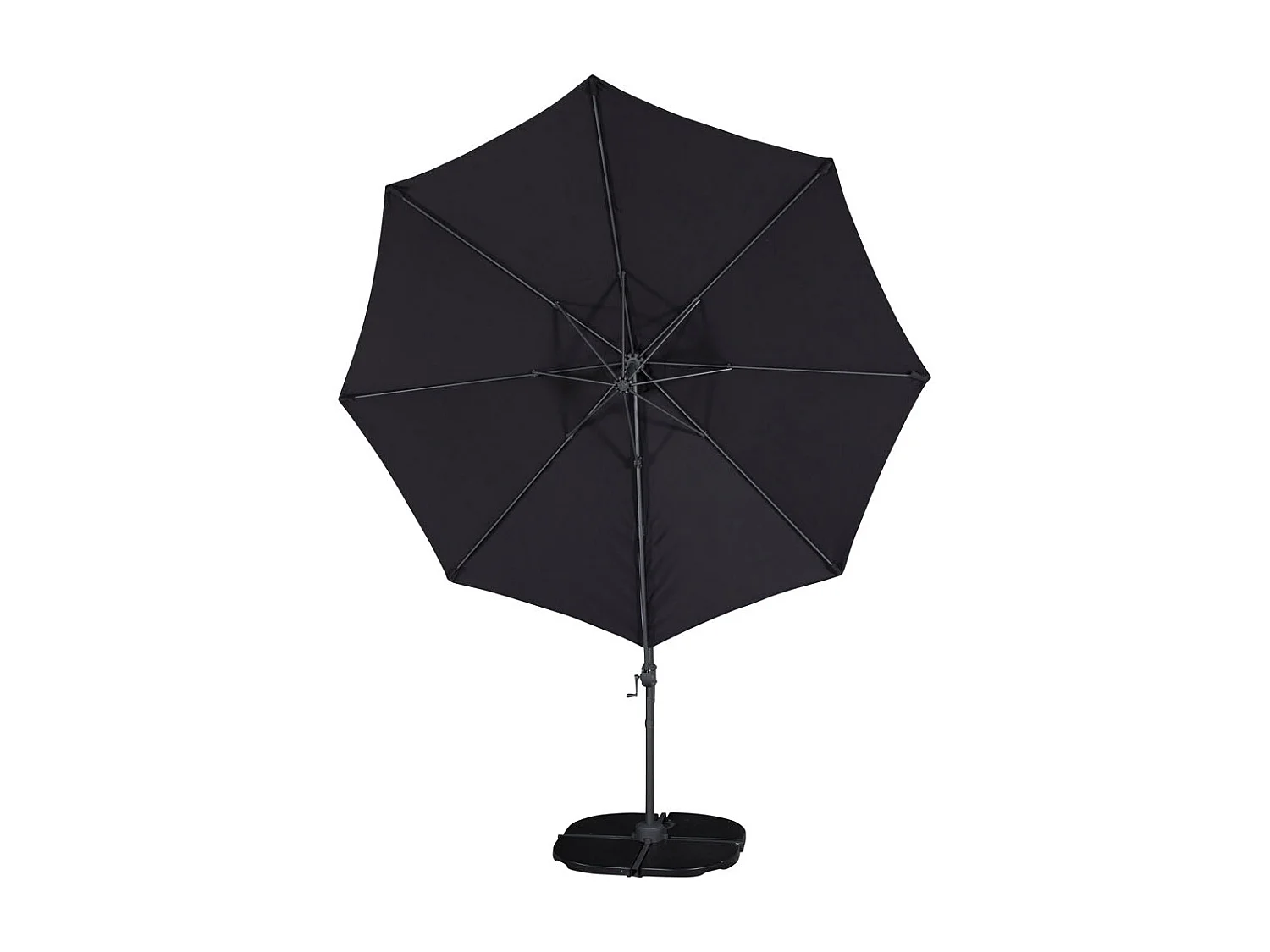 Parasol Déporté Rotatif "Leeds" 294cm Noir