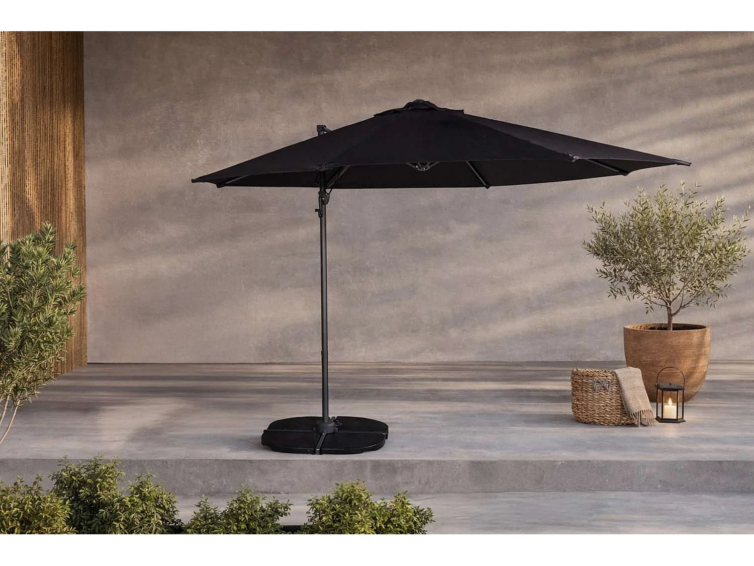 Leeds parasol zwart.