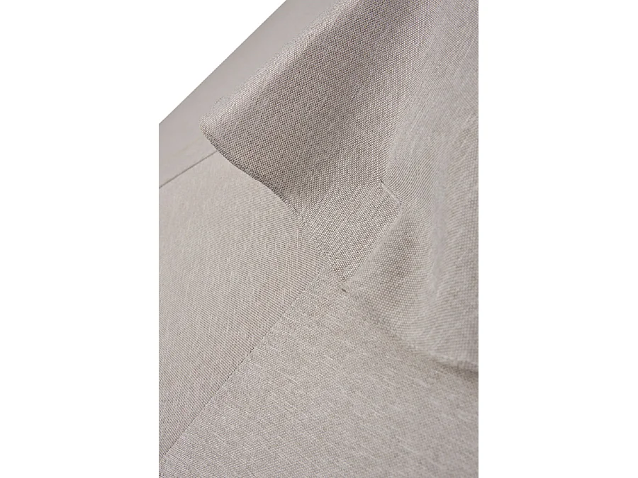 Frank Parasol de protection solaire avec timon, Ø3.5M en teck décor, beige.