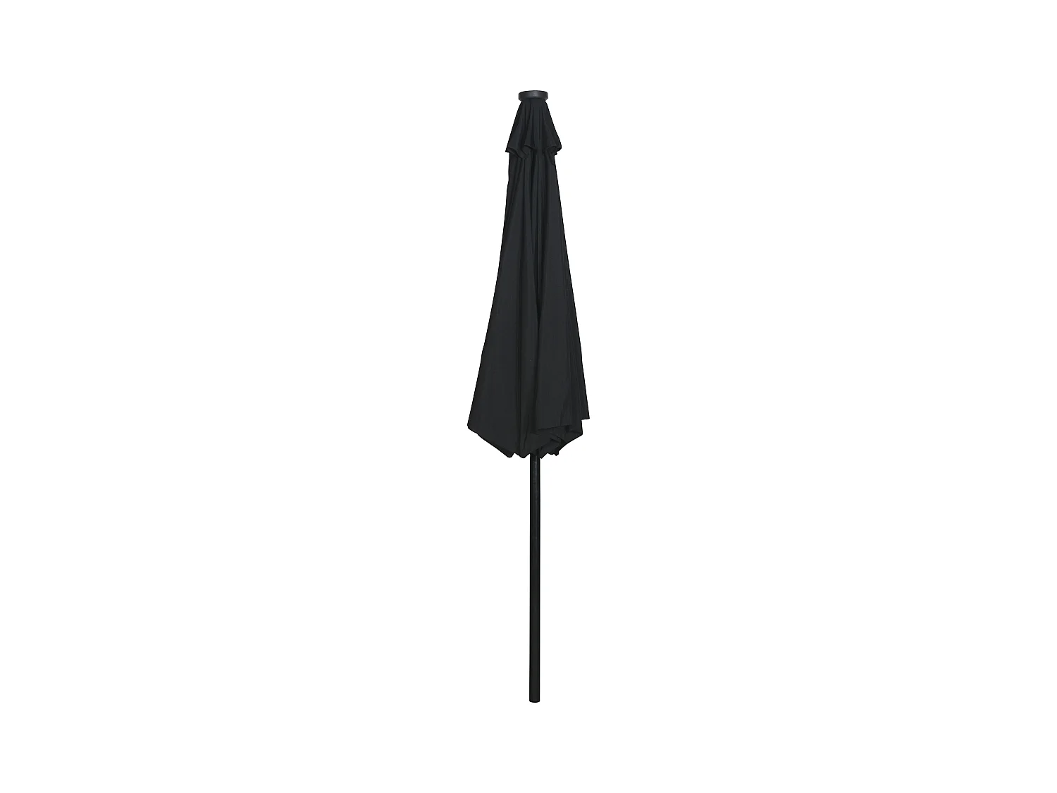 Rices Sonnenschutz Sonnenschirm, mit Kurbel, LED Solar uynd Neigung Ø3m schwarz/schwarz.