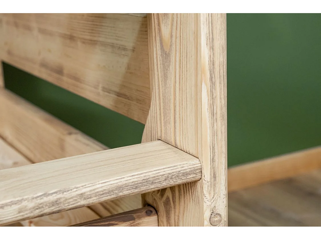 lit superposé style montagnard chatel - ciré brossé