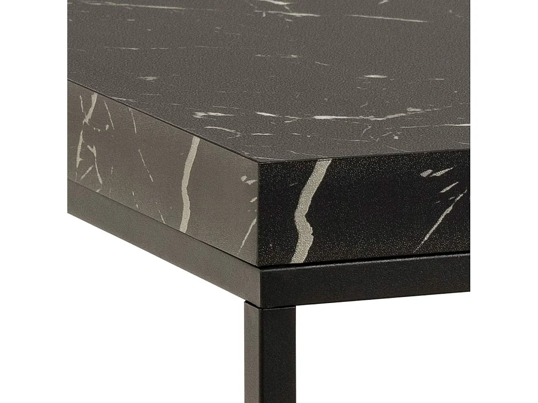 Barossa Couchtisch 60cm Marmor Dekor schwarz.