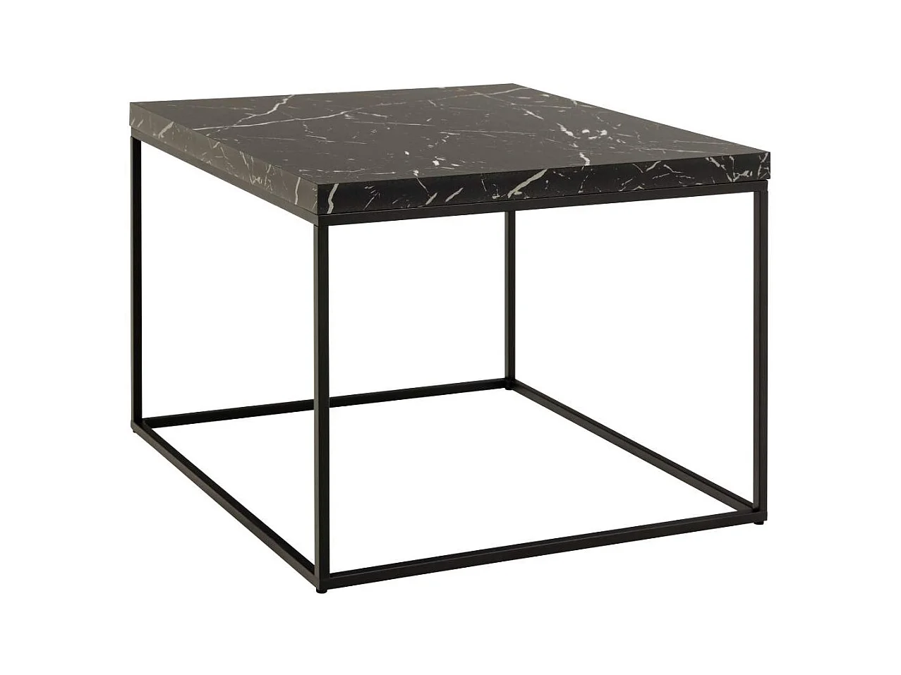 Barossa table basse 60cm décor marbré noir.