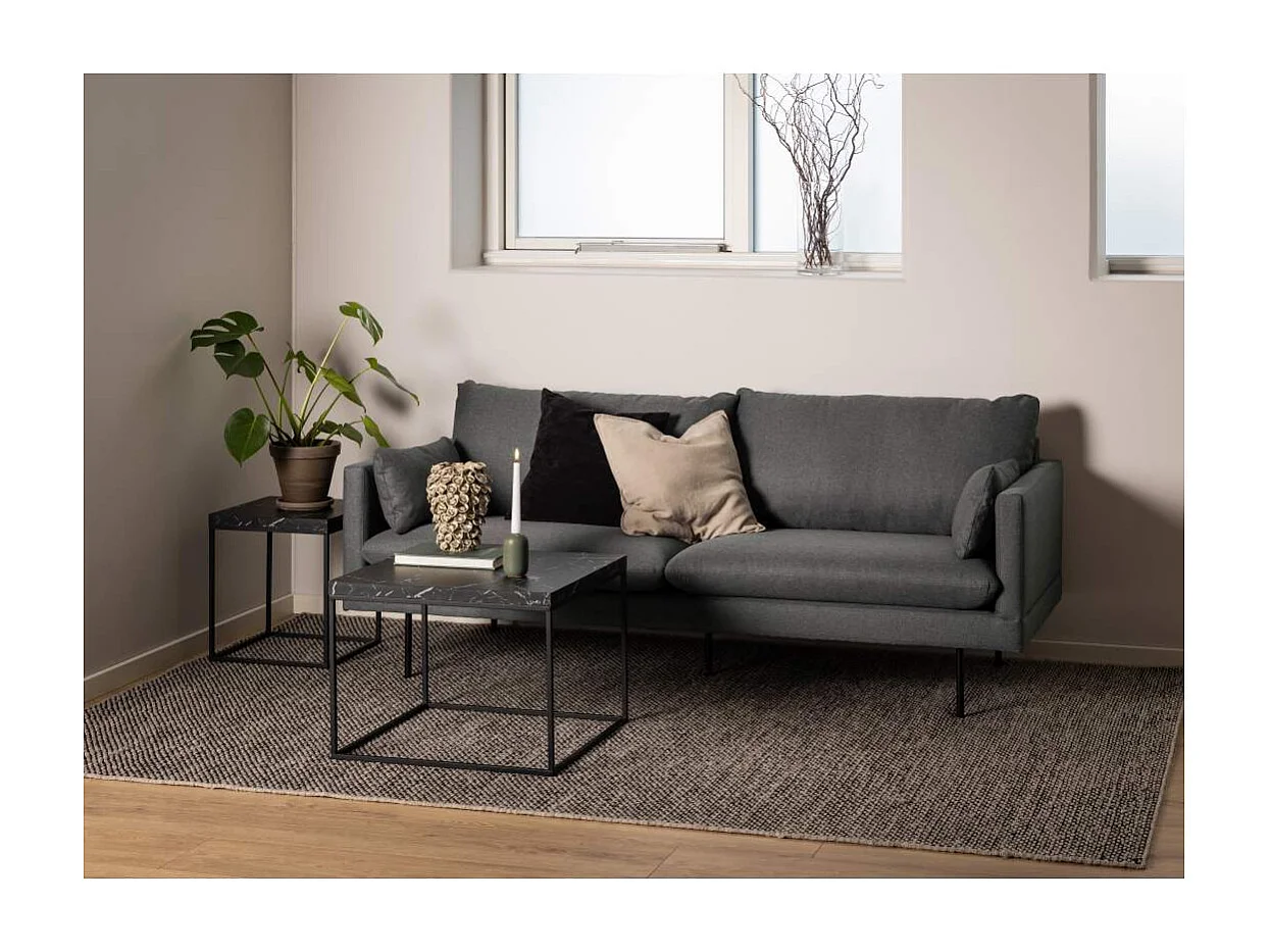 Barossa table basse 60cm décor marbré noir.