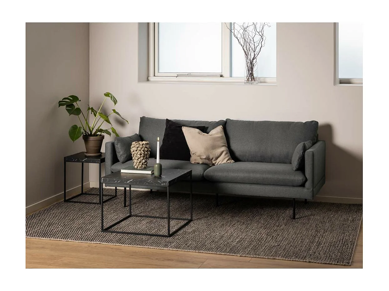 Barossa Couchtisch 40cm Marmor Dekor schwarz.