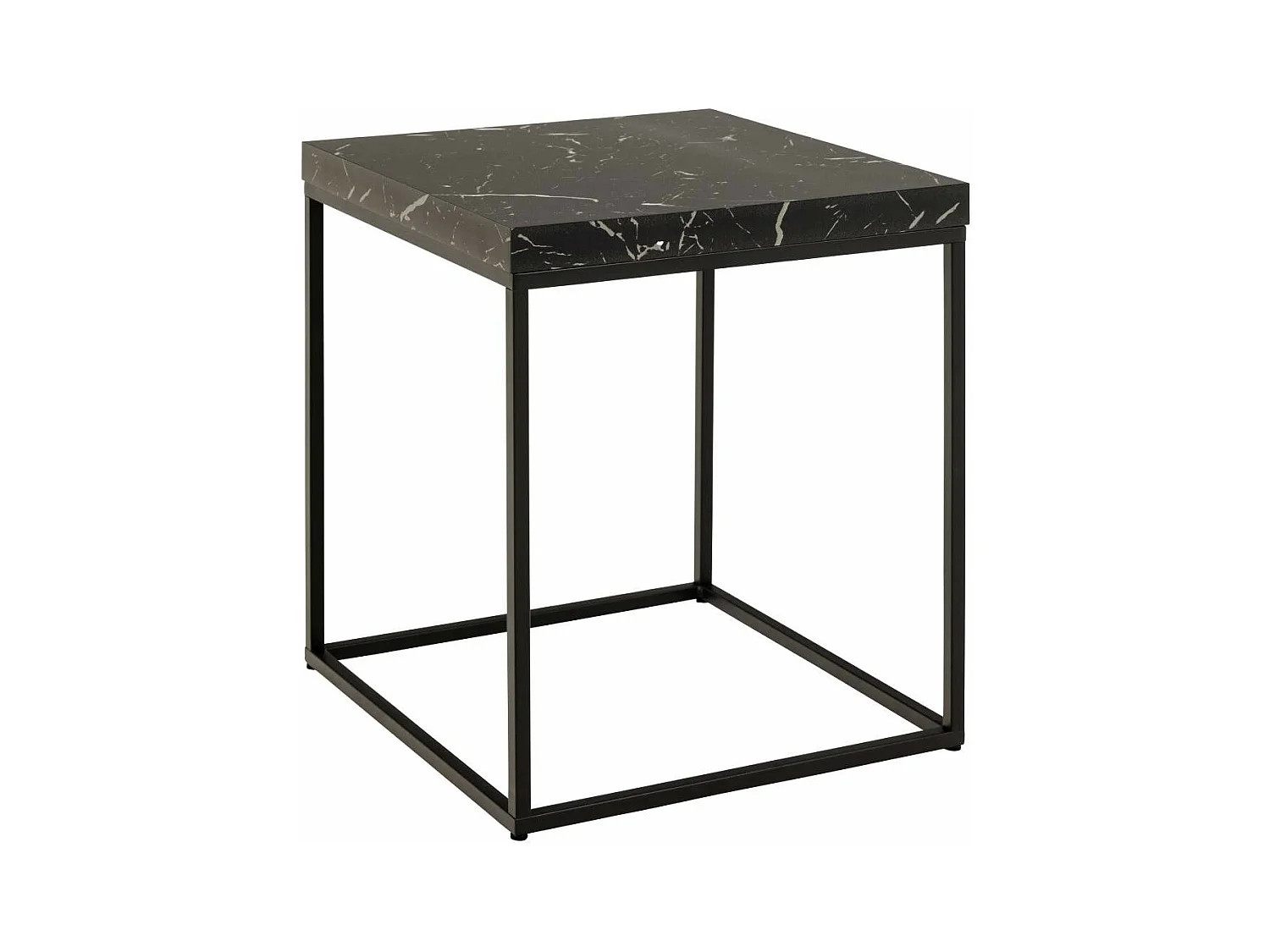 Mesa de centro Barossa 40cm decoración mármol negro.