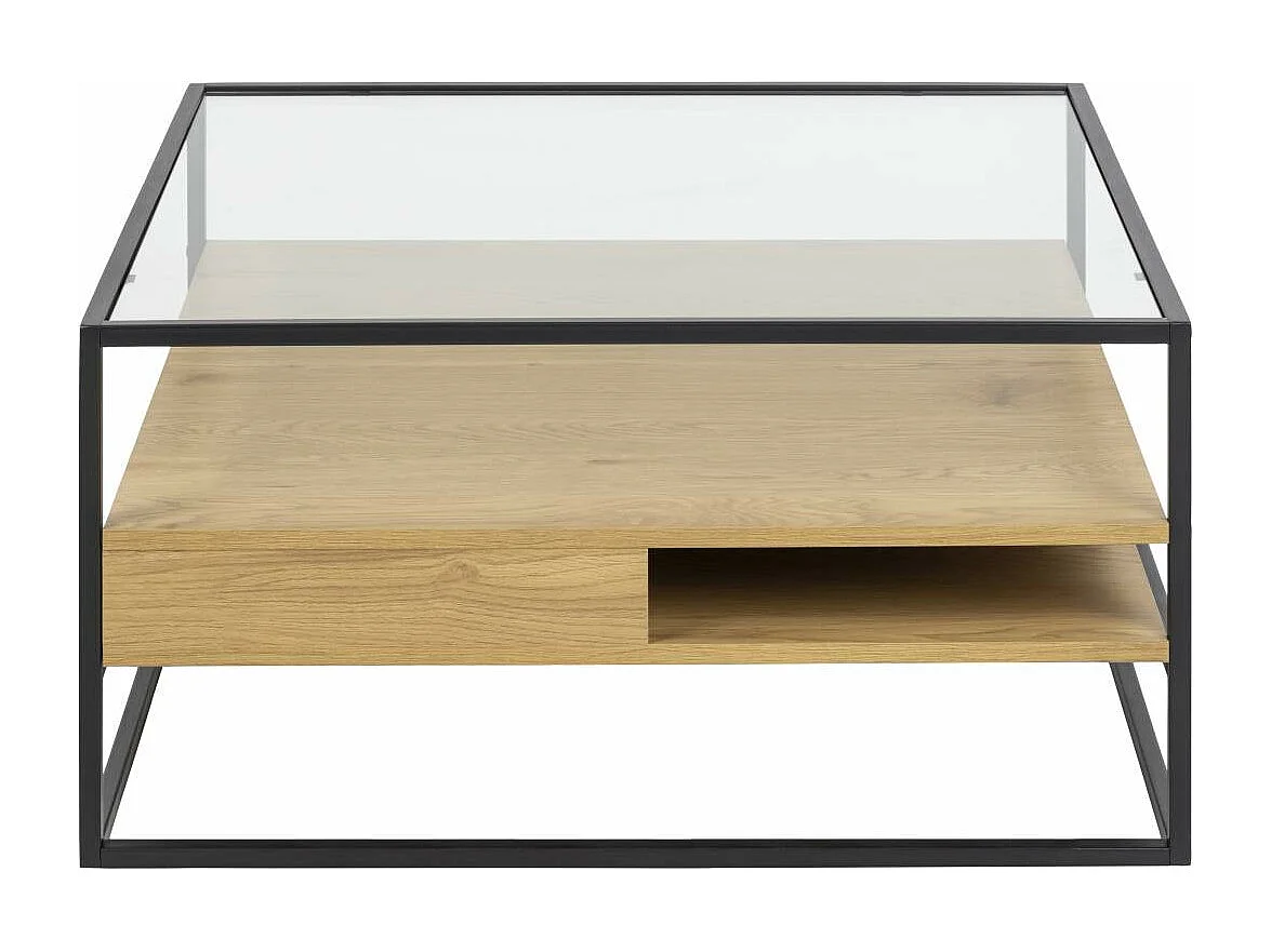 Randolf table basse 2 tablettes chêne décor.