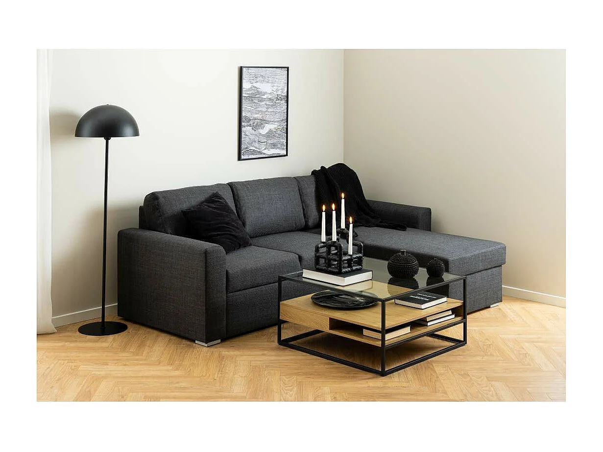 Randolf table basse 2 tablettes chêne décor.