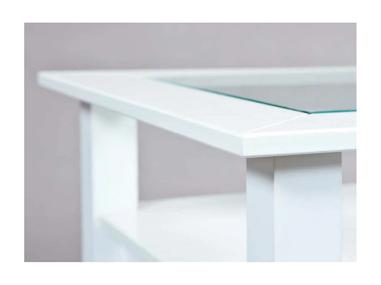 Provence table basse 2 tiroirs blanc.
