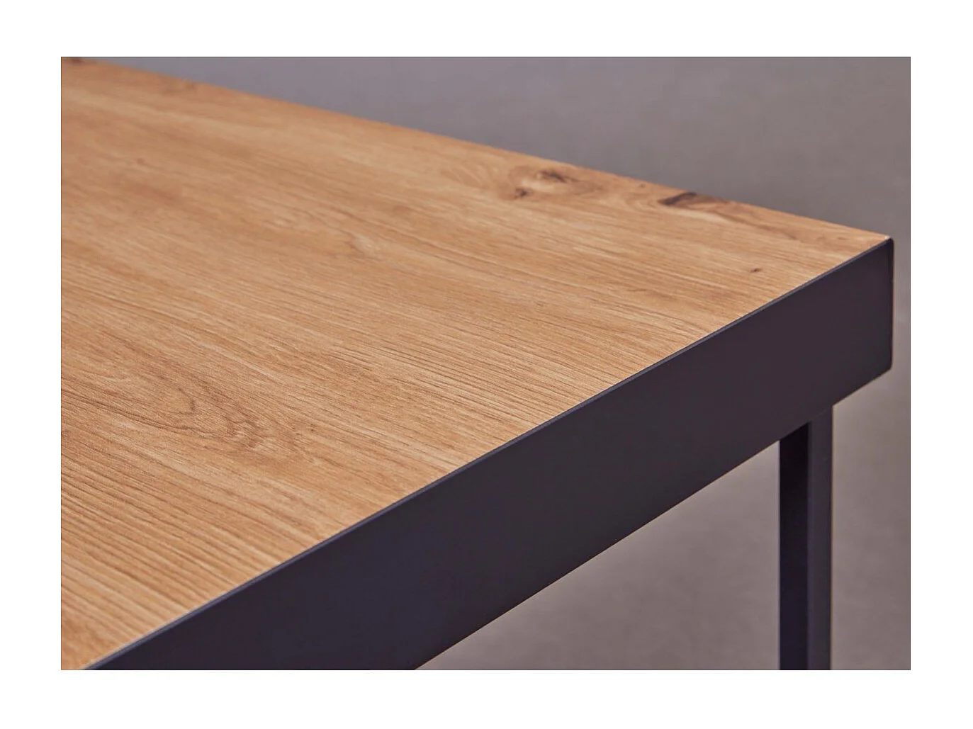 Table Basse "Chevrais"  90cm Noir & Chêne