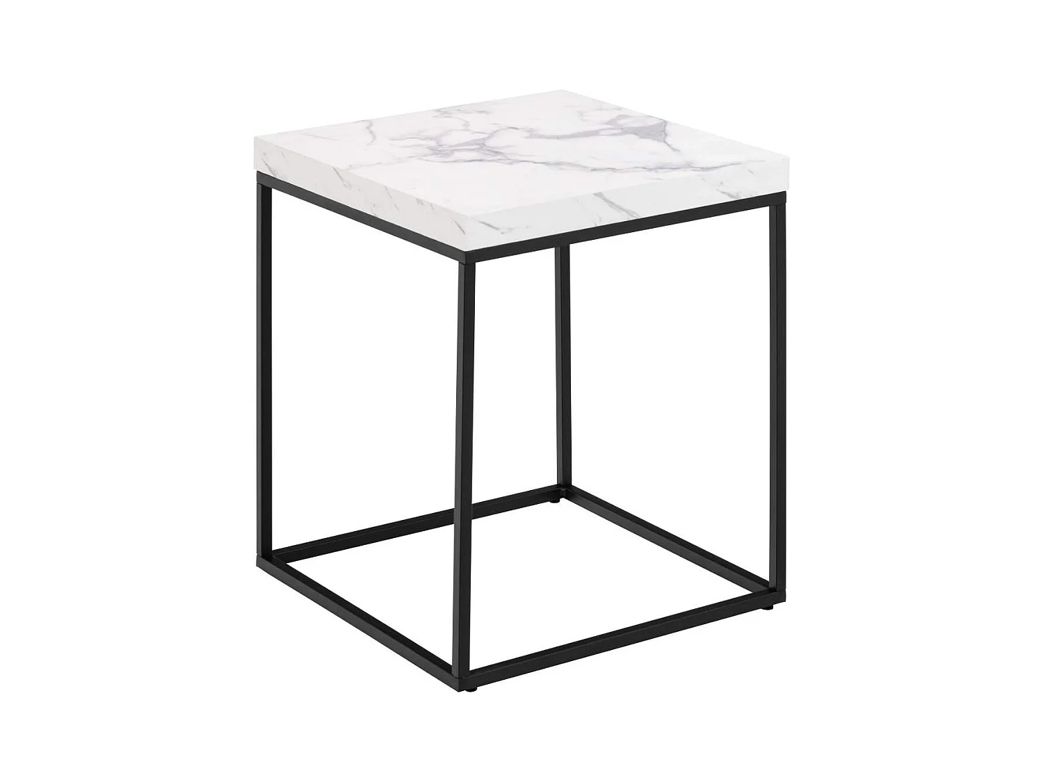 Tavolino da caffè Barossa da 40 cm con decorazioni in marmo bianco.