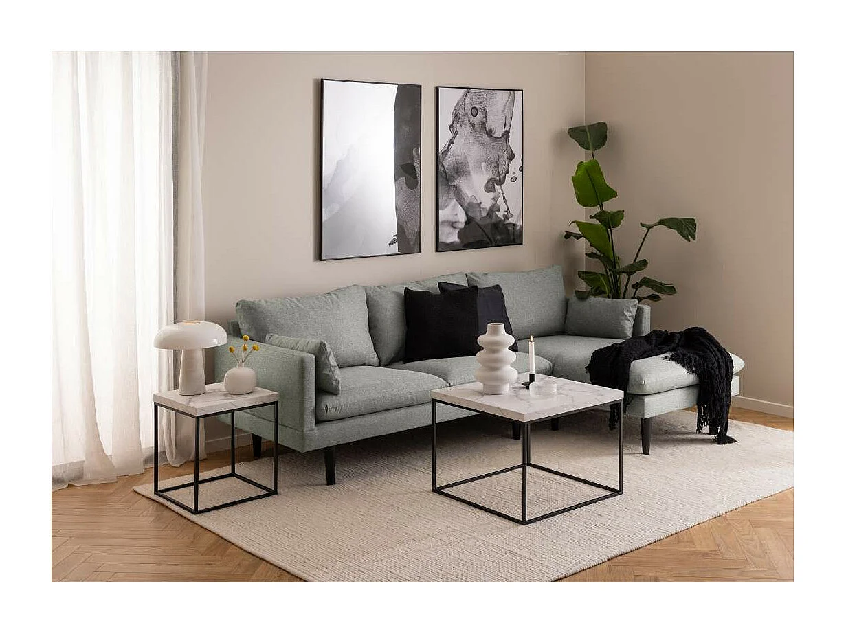 Carossa salontafel 40cm marmer decor wit.