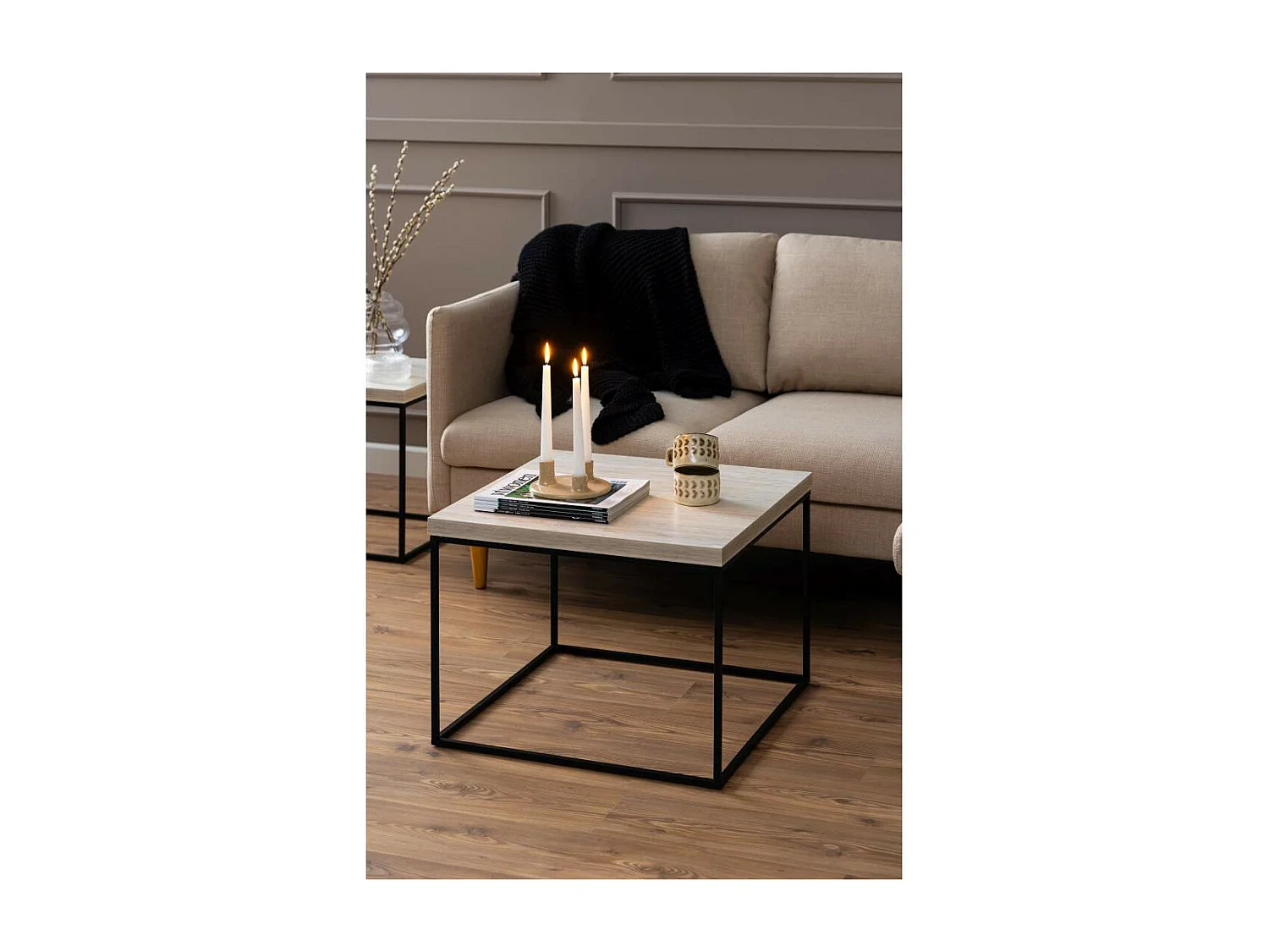 Barossa table basse 60cm beige.