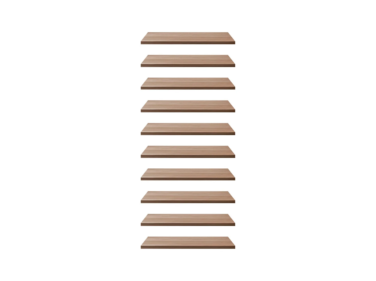 Pack Coris 1 étagère pour armoire avec 10 étagères mobiles, décor chêne. Étagères UNIQUEMENT.