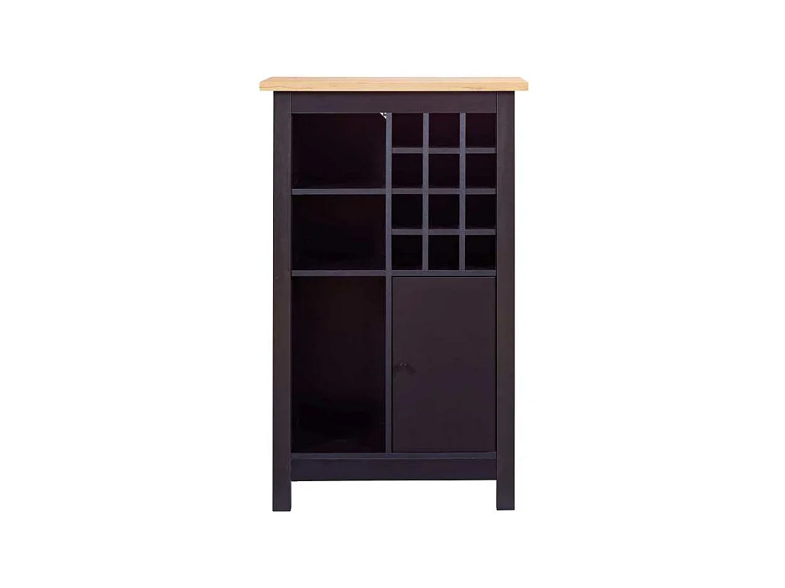 Buffet Avec Range-Bouteilles "Nichole" 124cm Noir