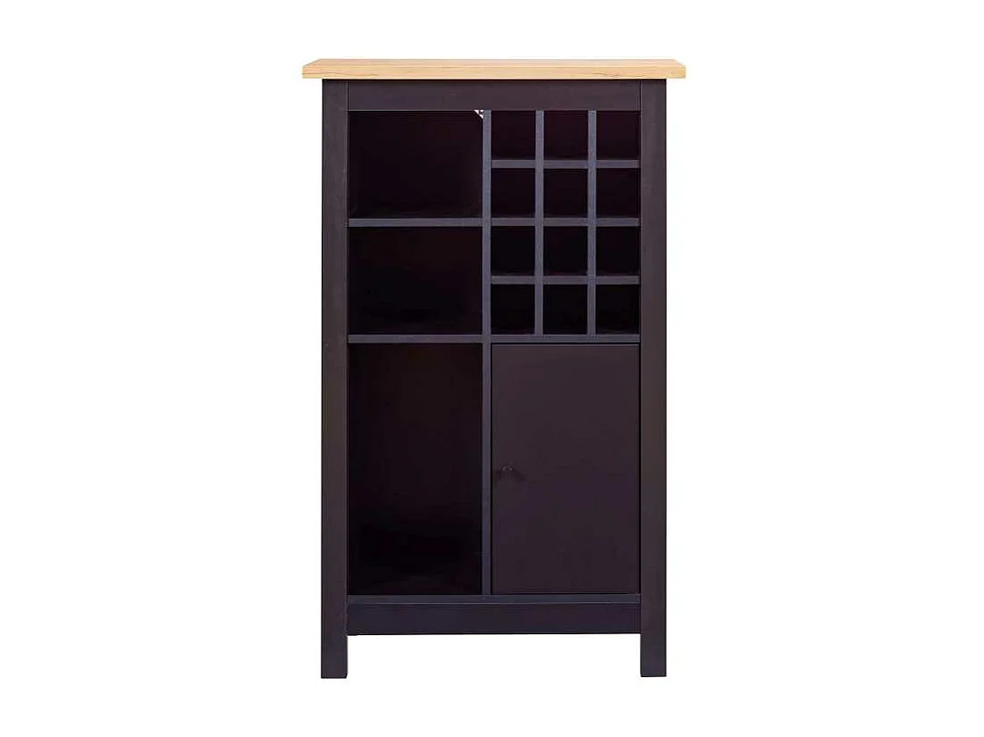 Buffet Avec Range-Bouteilles "Nichole" 124cm Noir