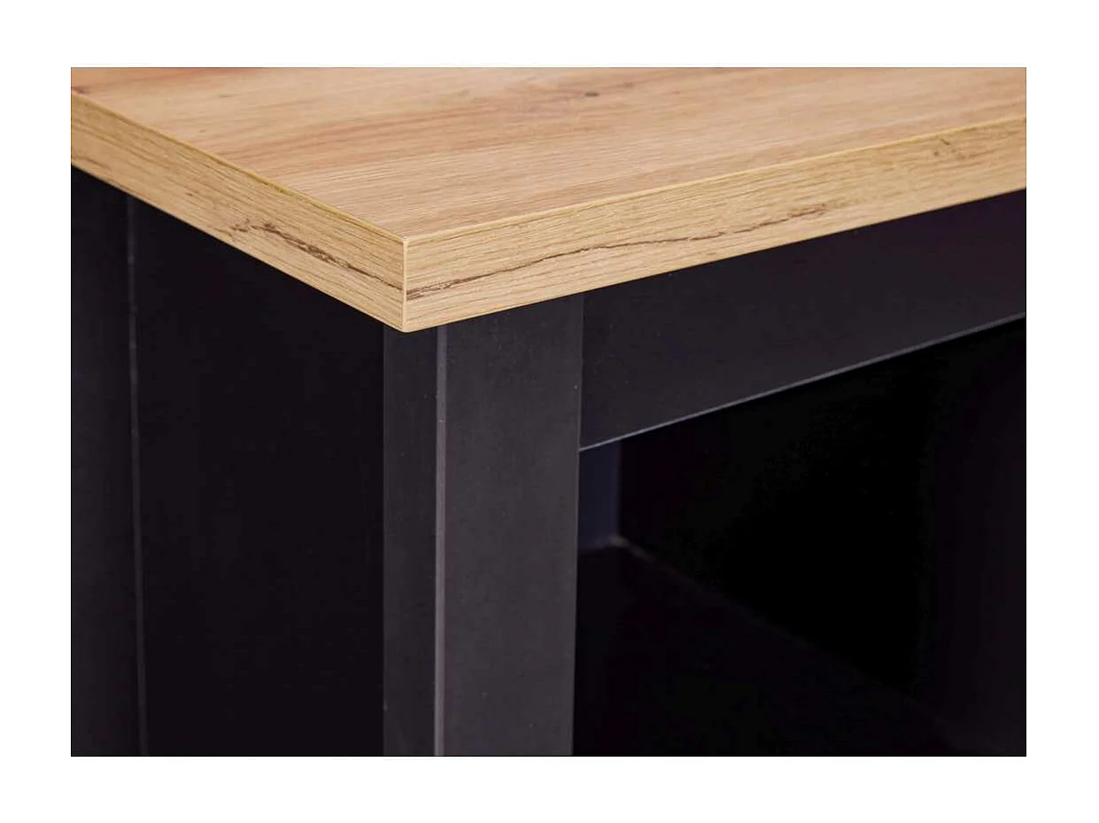 Buffet Avec Range-Bouteilles "Nichole" 124cm Noir