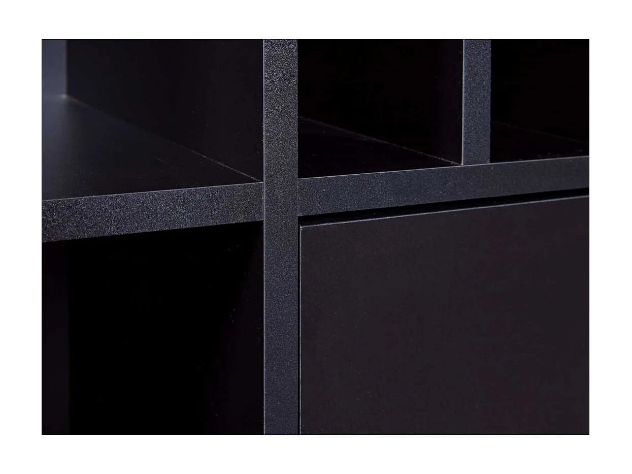 Buffet Avec Range-Bouteilles "Nichole" 124cm Noir