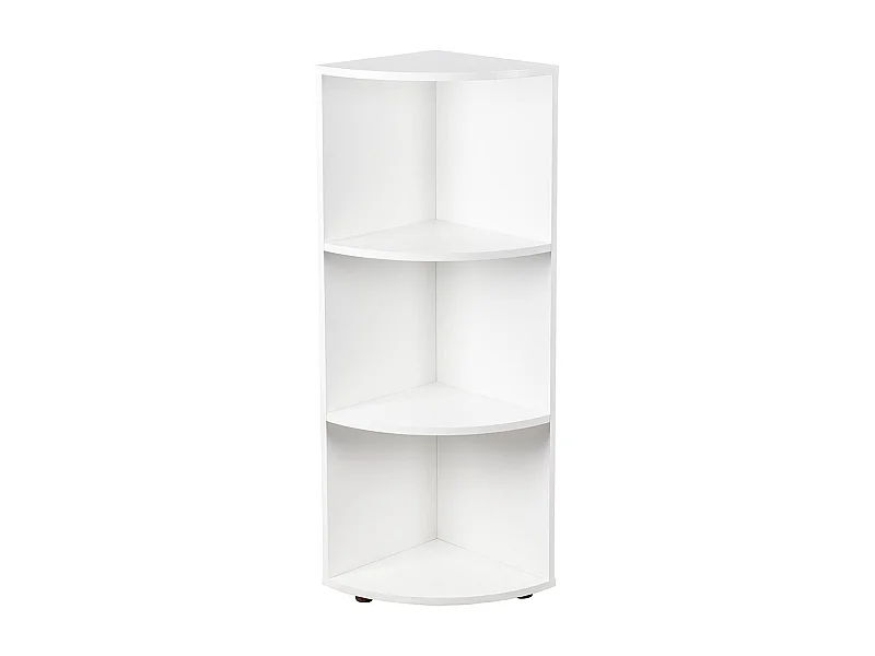 Étagère d'Angle 3 Niveaux "Jake" 110cm Blanc