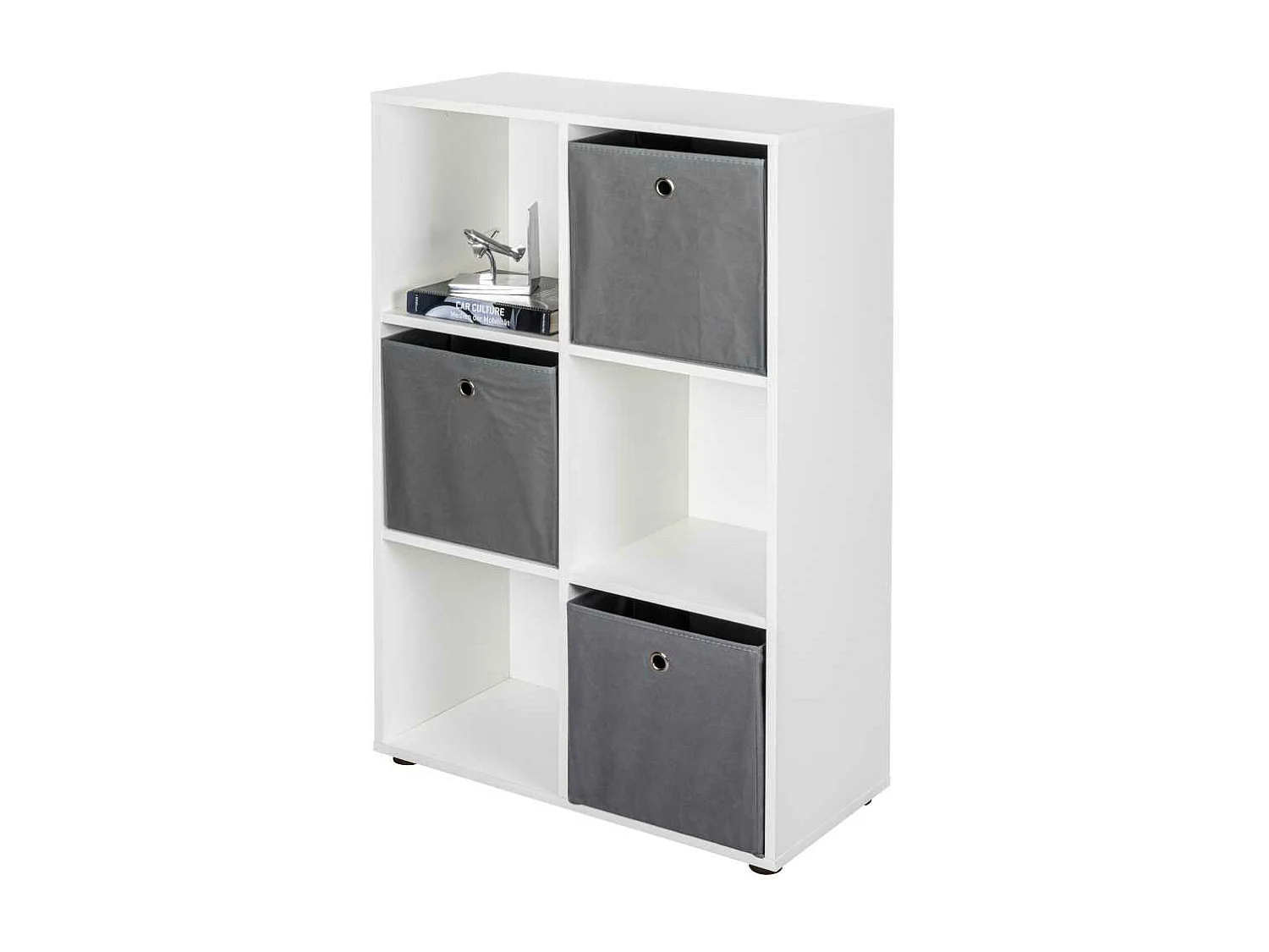 Étagère 6 Cases "Jake" 110cm Blanc