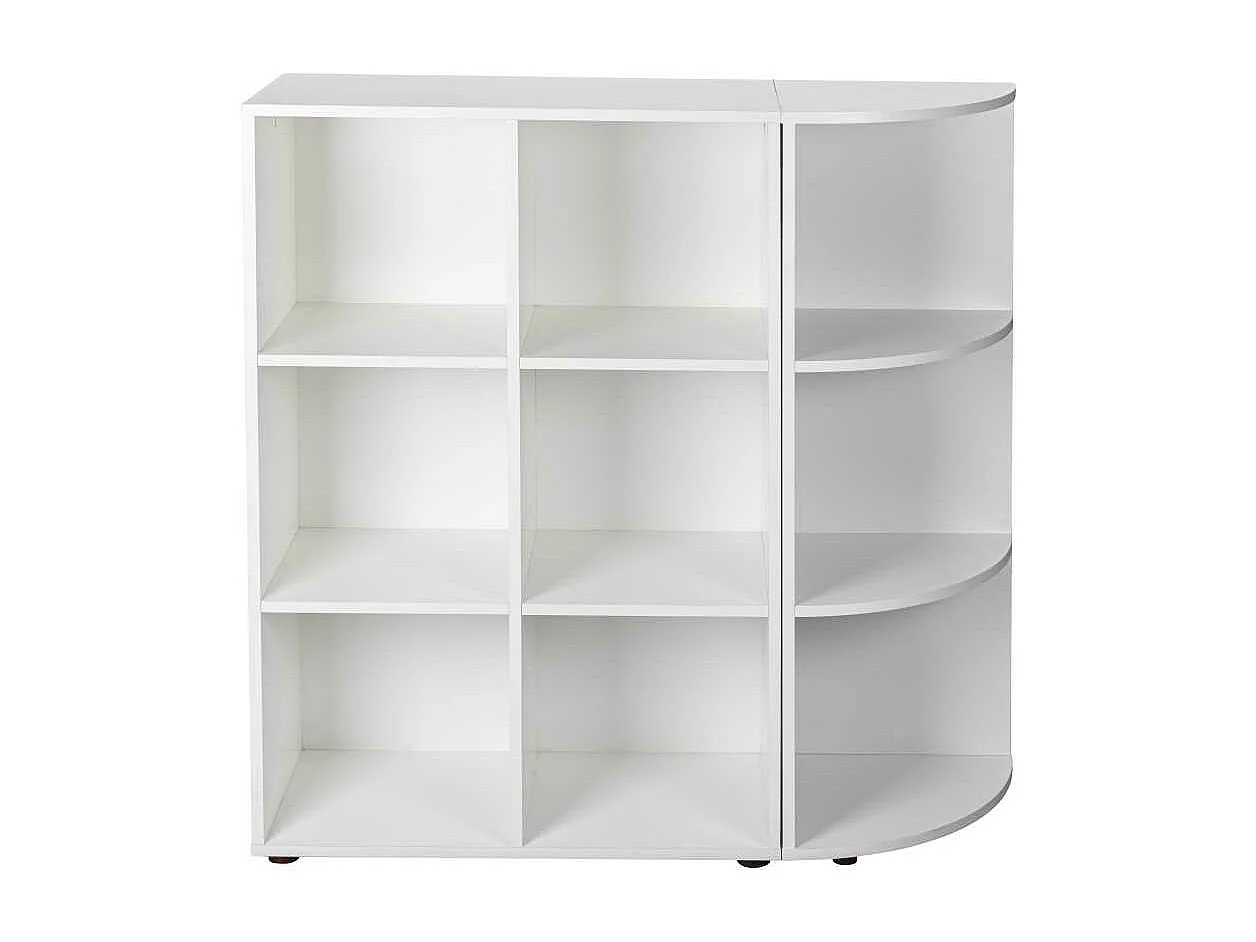 Étagère 6 Cases "Jake" 110cm Blanc