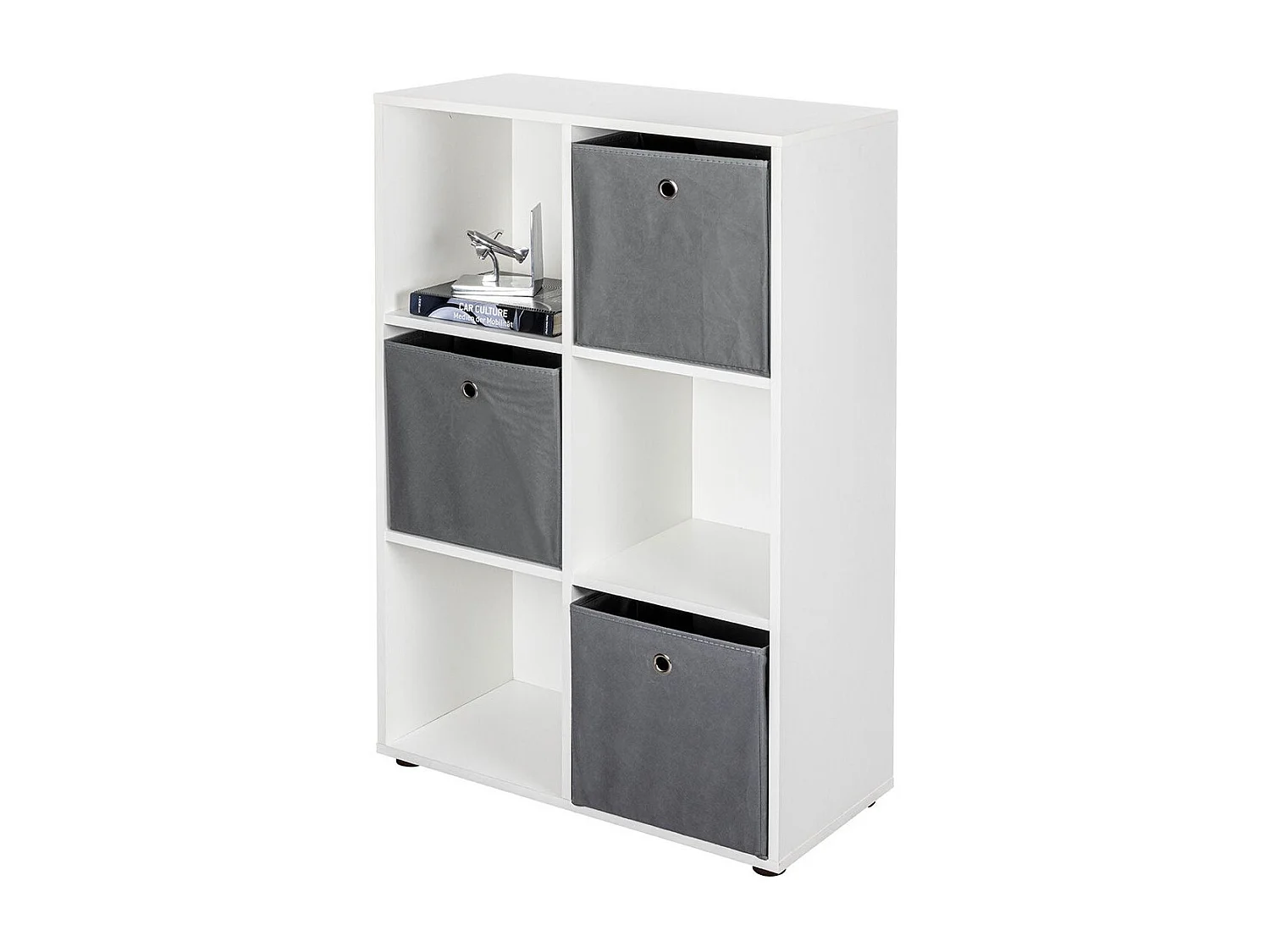 Étagère 6 Cases "Jake" 110cm Blanc