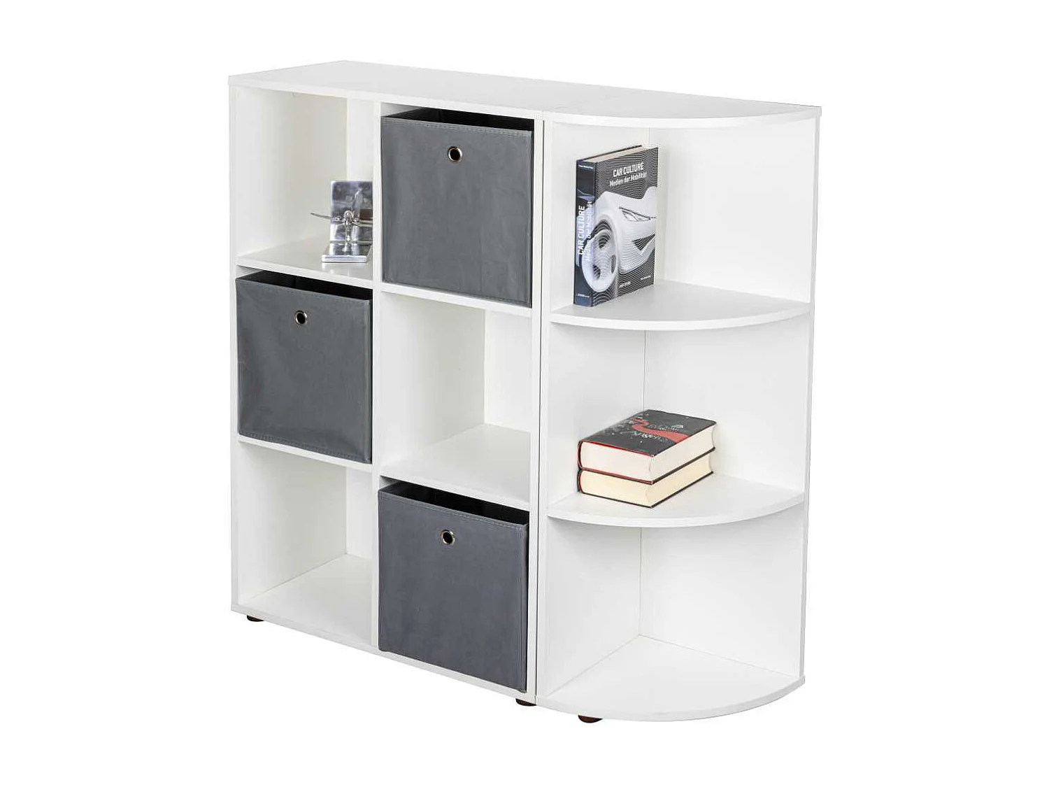 Étagère 6 Cases "Jake" 110cm Blanc