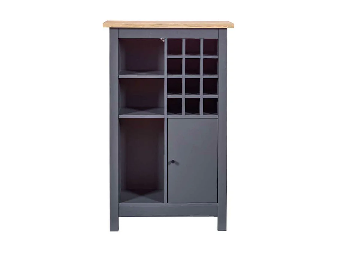 Buffet Avec Range-Bouteilles "Nichole" 124cm Anthracite