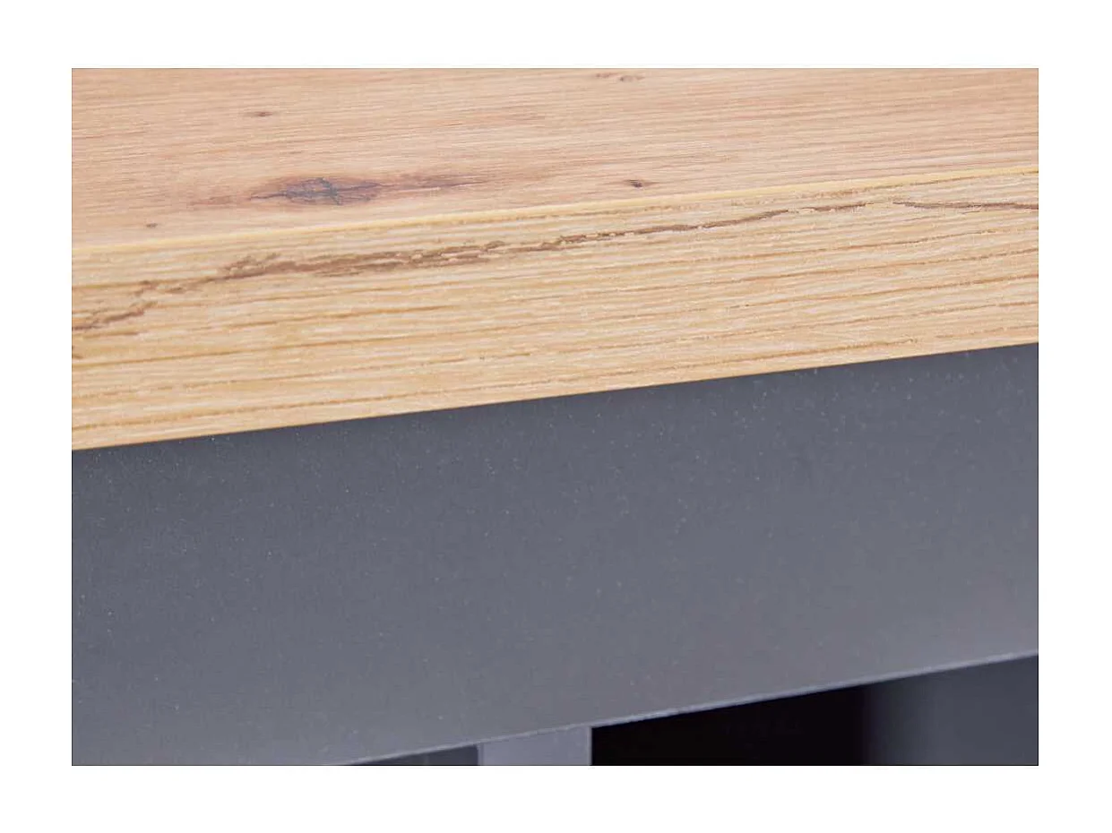 Buffet Avec Range-Bouteilles "Nichole" 124cm Anthracite