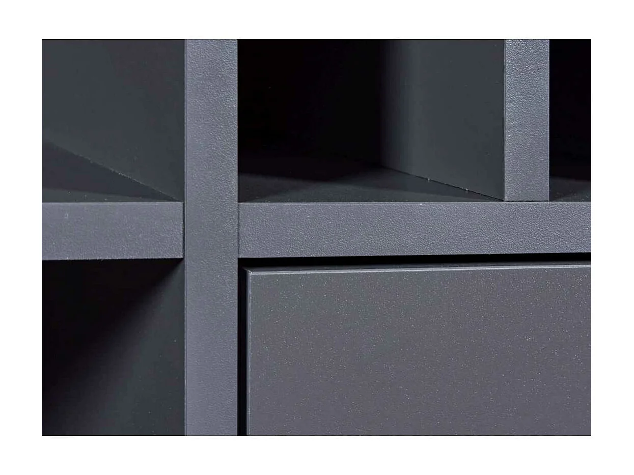 Buffet Avec Range-Bouteilles "Nichole" 124cm Anthracite