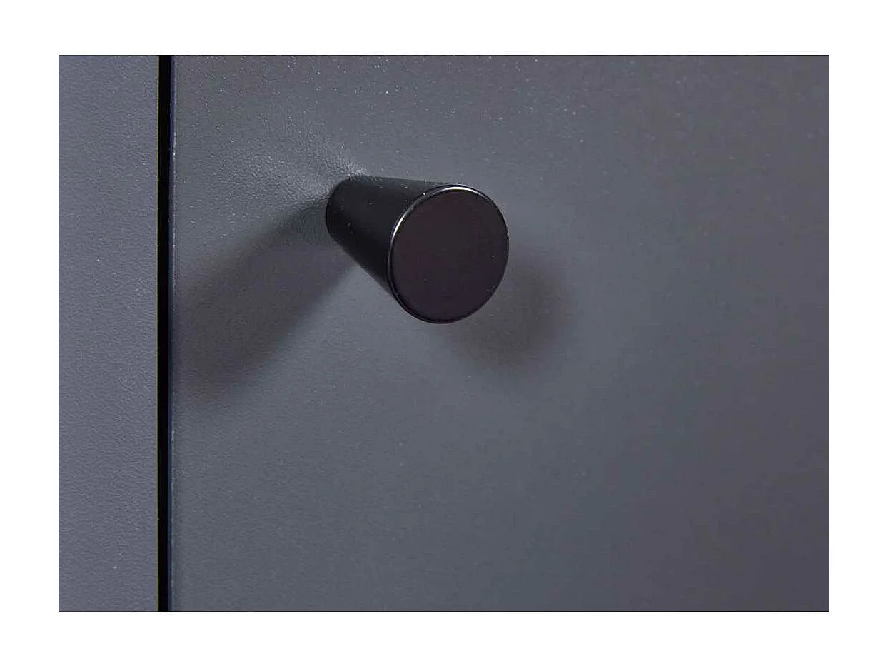 Buffet Avec Range-Bouteilles "Nichole" 124cm Anthracite