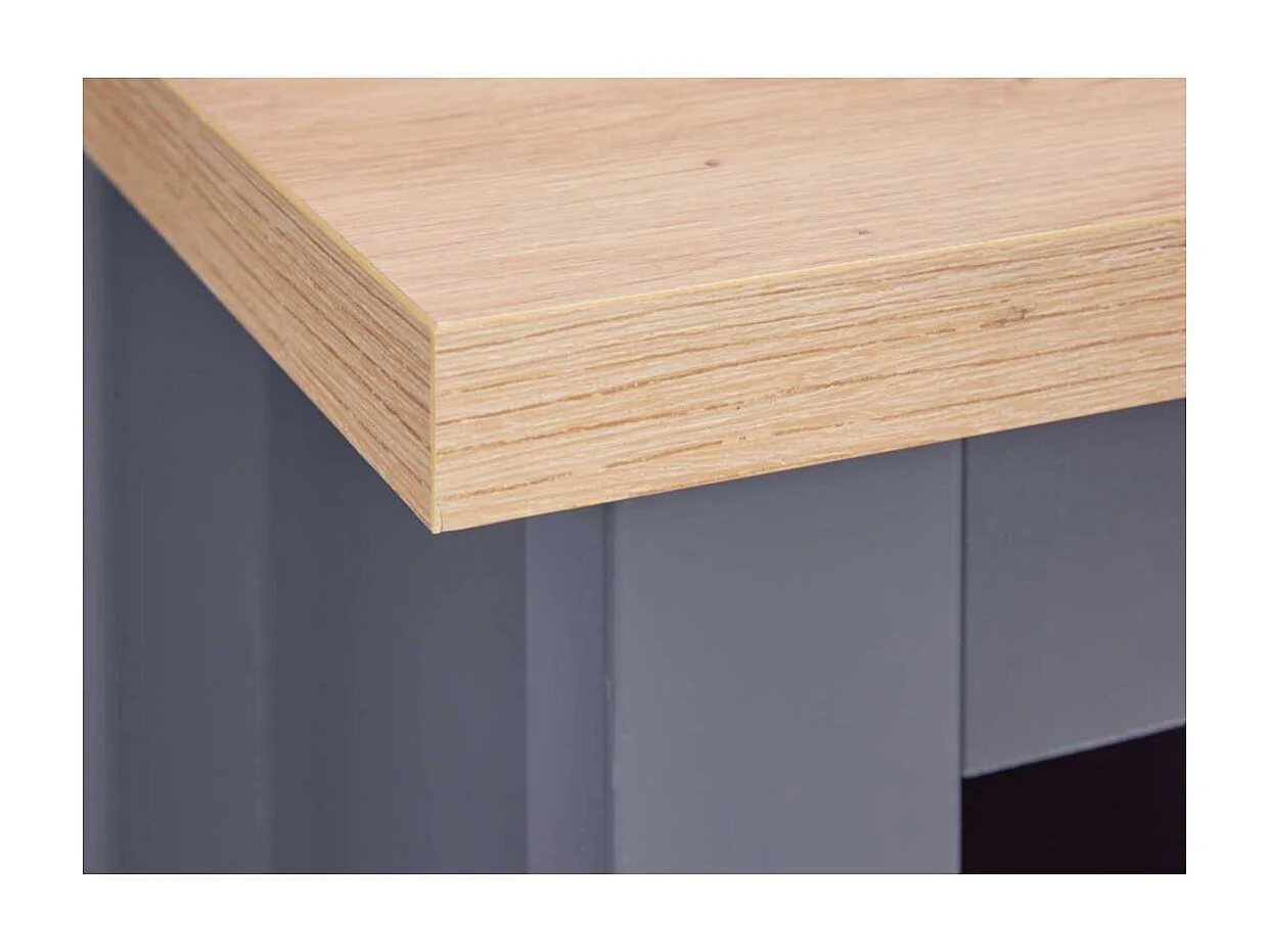 Buffet Avec Range-Bouteilles "Nichole" 124cm Anthracite