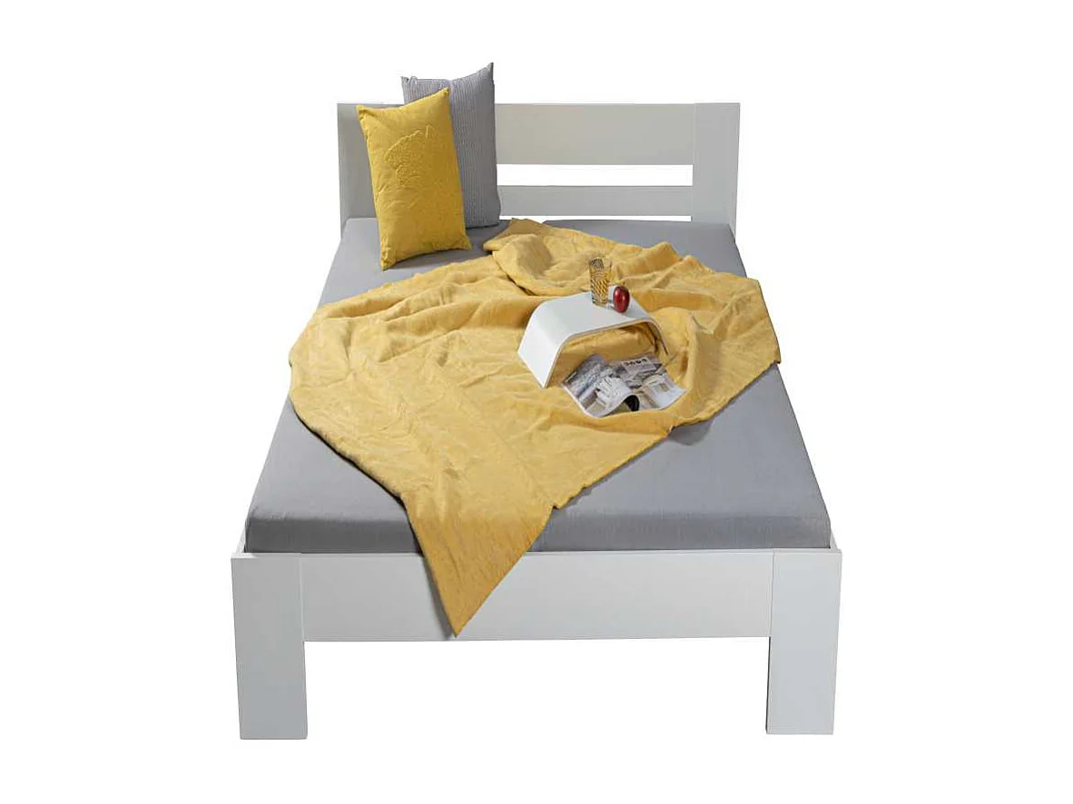 Annik lit 90x200cm blanc.