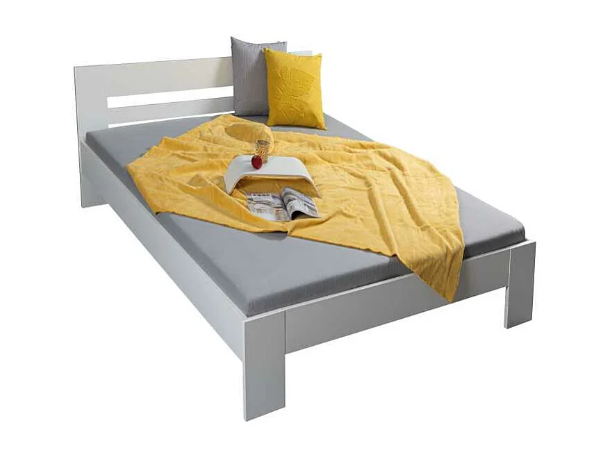 Annik lit 90x200cm blanc.