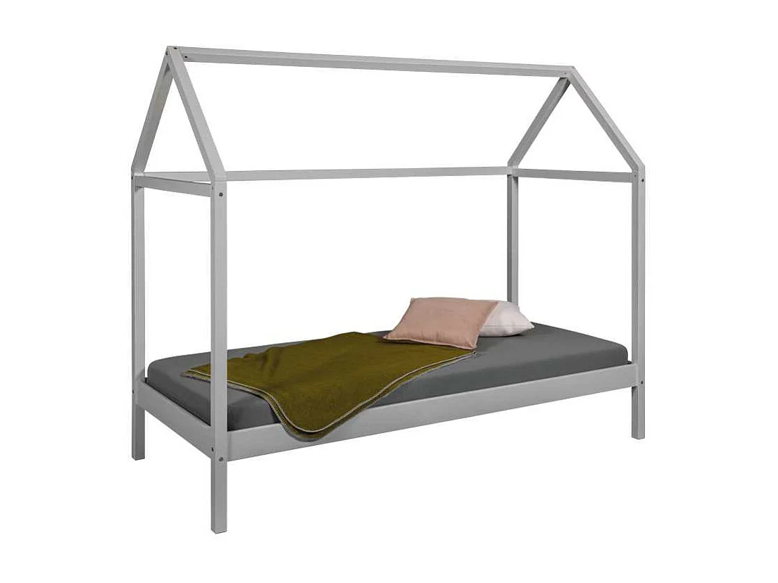 SunRoad lit maison, 90x200cm gris.