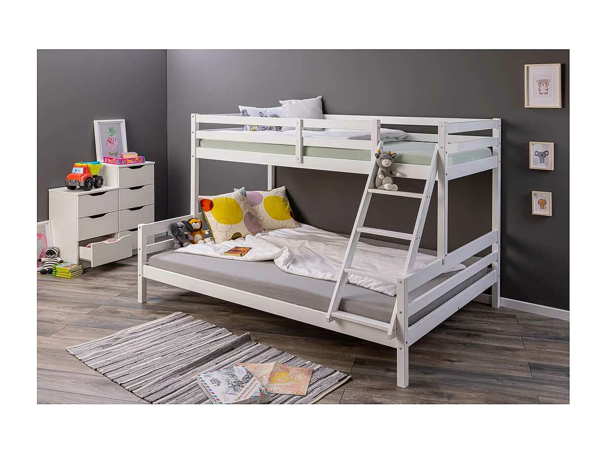 SleepyCloud stapelbed 90x200cm, 140x200cm wit.