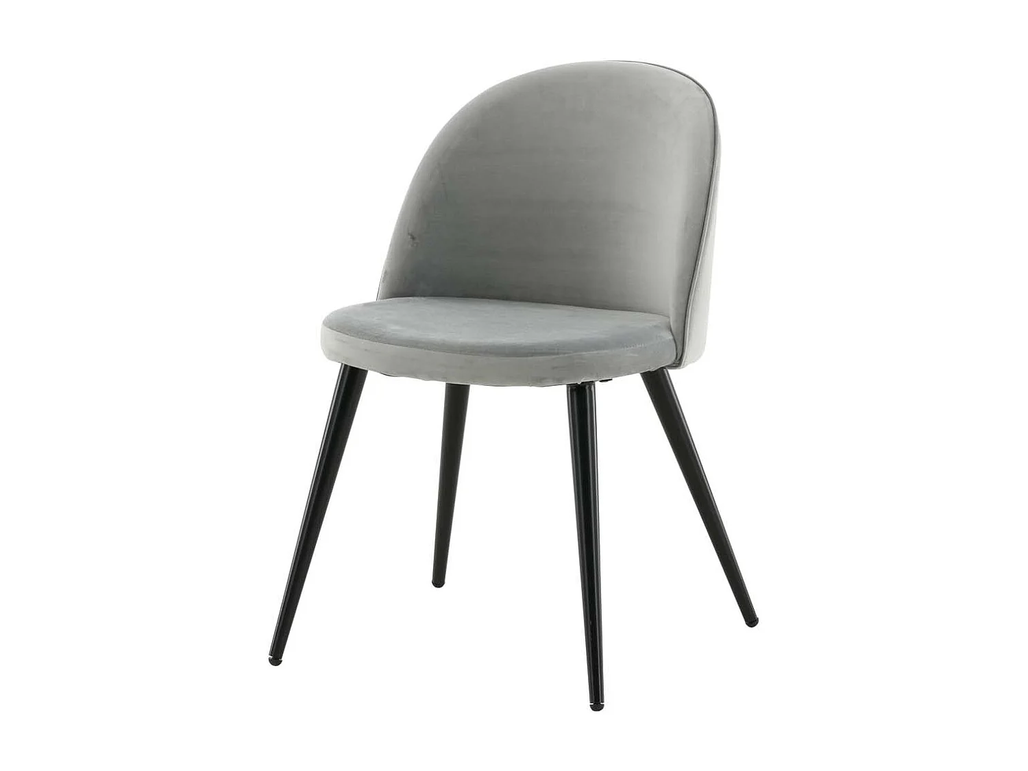 Velvet Esszimmerstuhl Velour hellgrau.