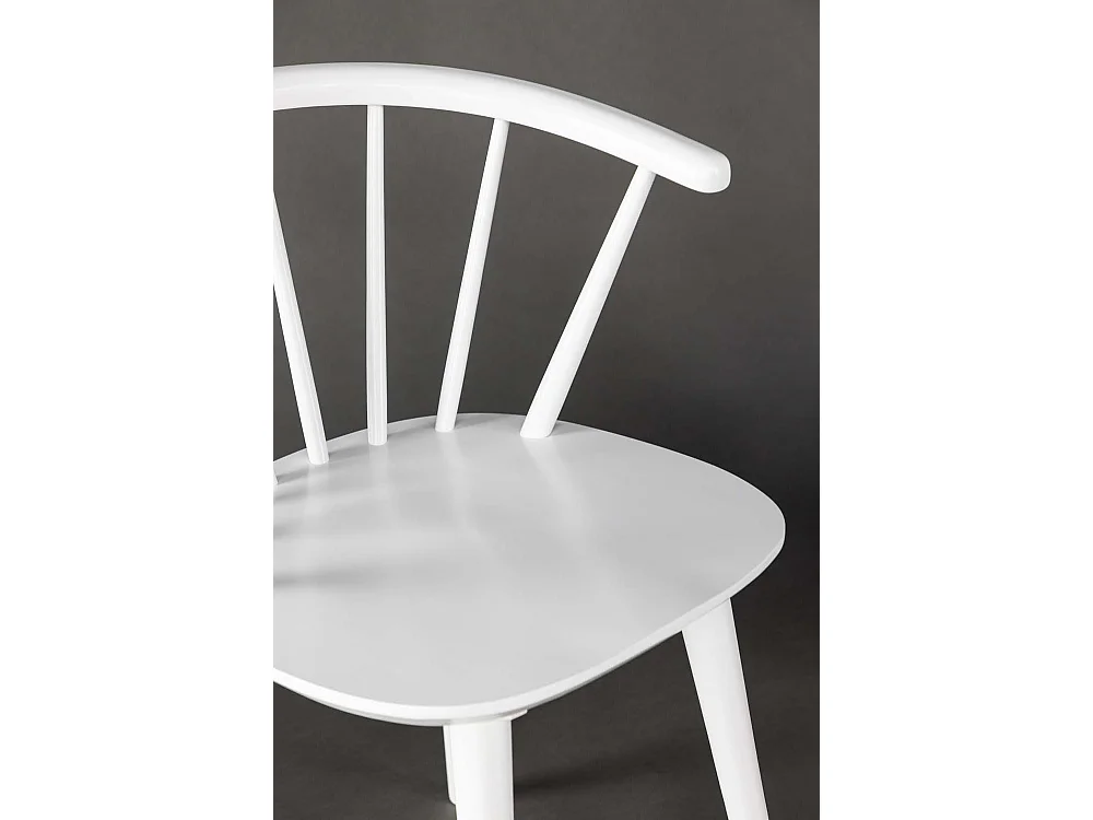 Bobby chaise de salle à manger avec accoudoirs bois blanc