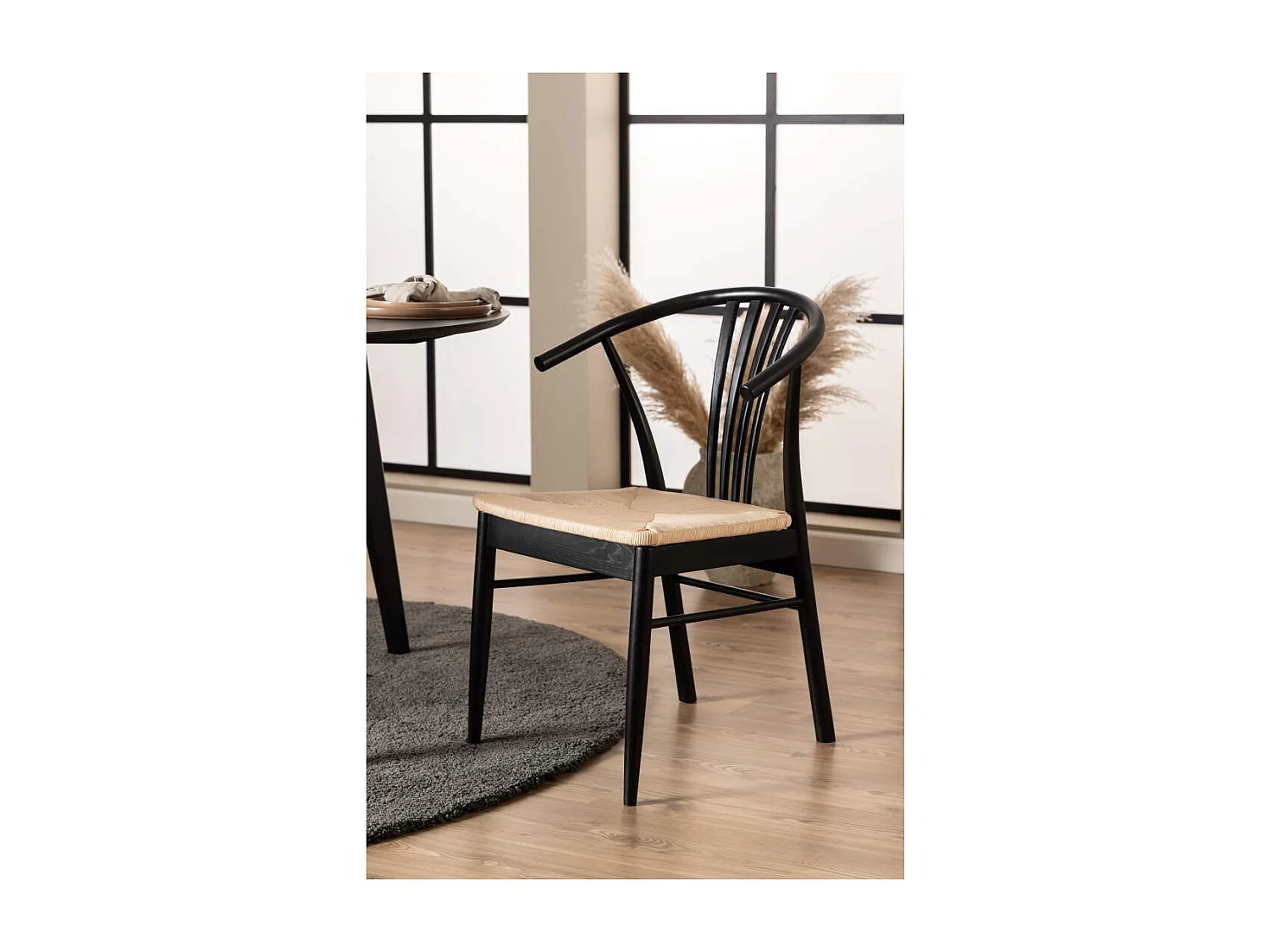 York chaise de salle à manger avec accoudoirs chêne.