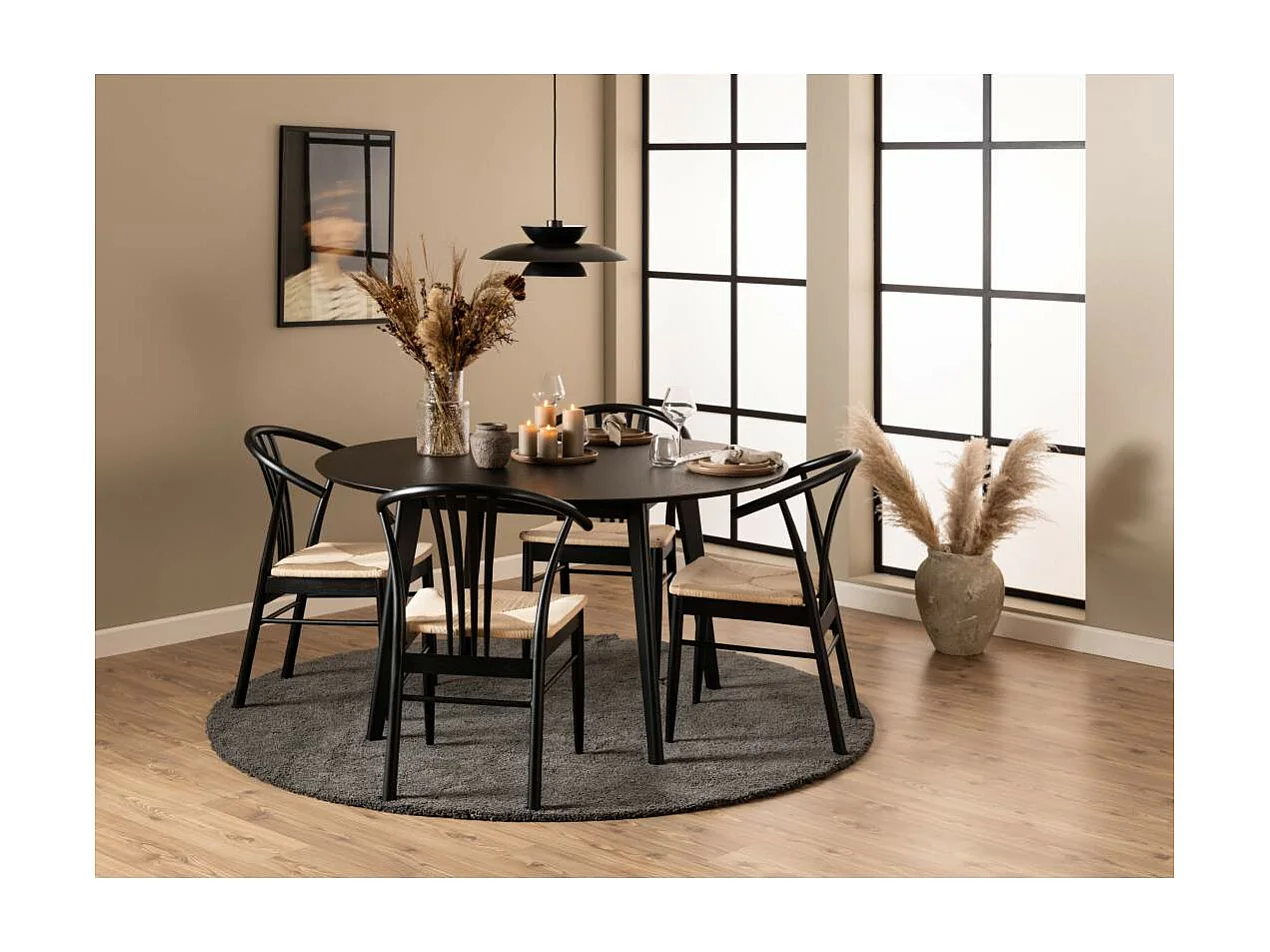 York chaise de salle à manger avec accoudoirs chêne.