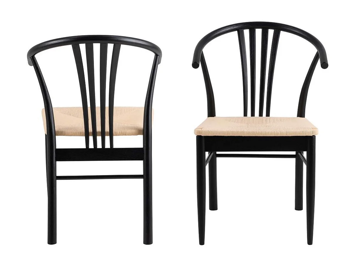 York chaise de salle à manger avec accoudoirs chêne.