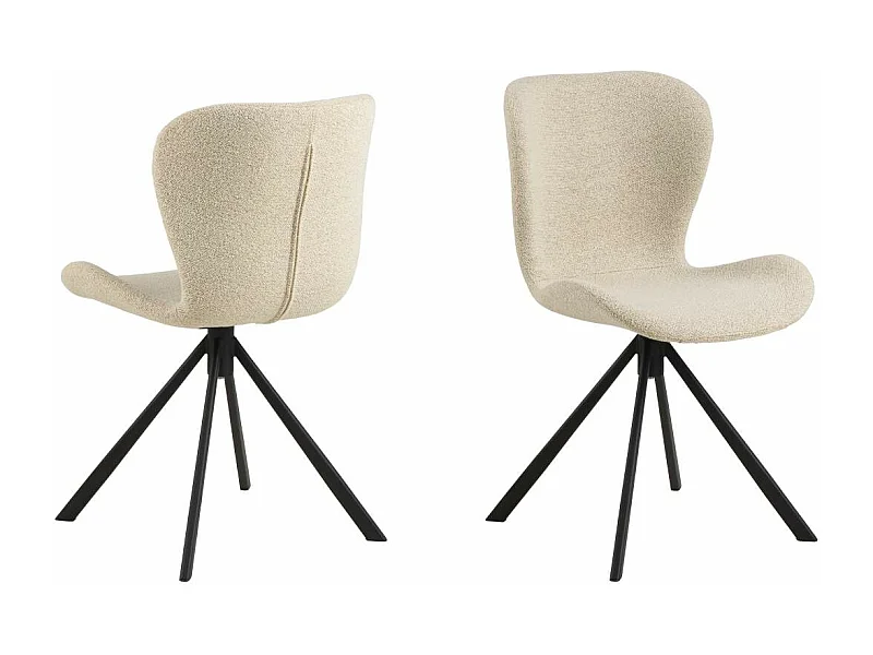 BatildaA1 Esszimmerstuhl Drehfunktion beige.