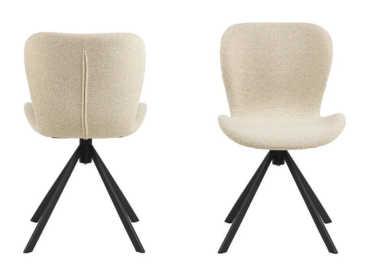 BatildaA1 Esszimmerstuhl Drehfunktion beige.