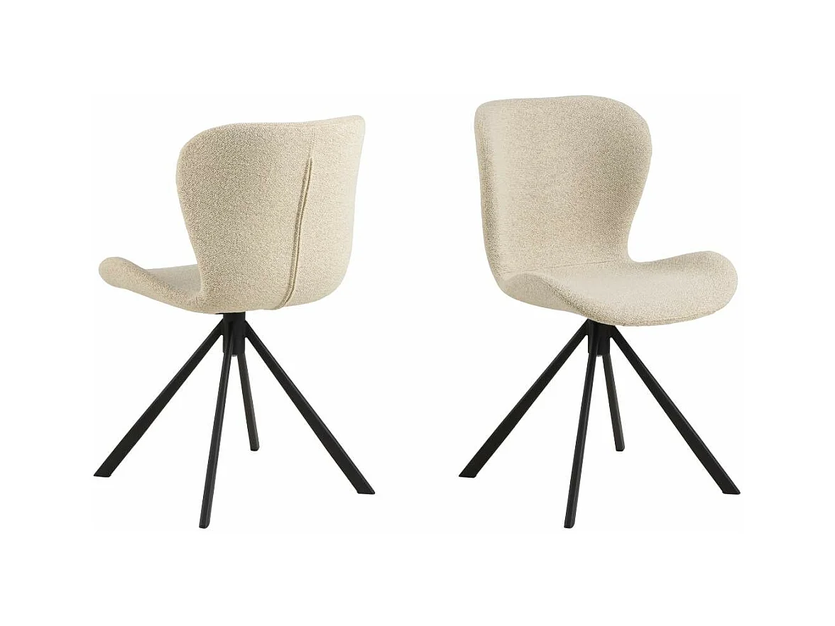 BatildaA1 chaise de salle à manger fonction pivotante beige.